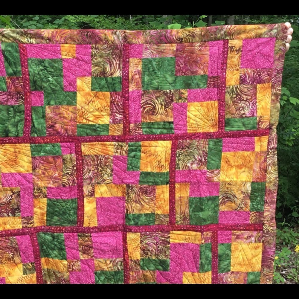 NWT Hand Crafted Autumn Colors Quilt